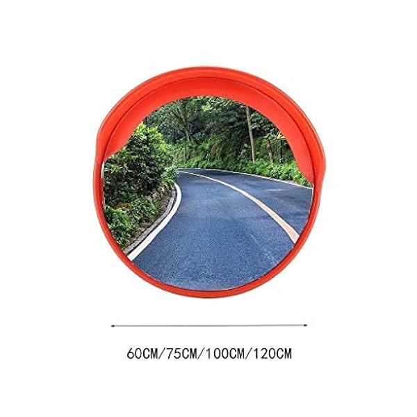ZJYWMM Convex Mountain Region Specchio di Sicurezza per Traffico Stretto, Specchio PC sferico Rosso Adatto per specchietti Esterni da 60-120 cm (Dimensioni: 100 cm)