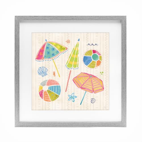 �T�}�[�T���V���C�� �m�[�e�B�J���r�[�`�A33 x 33 cm �t���[���v�����g �K���X�� | Stupell Industries �E Dina June�� �E �t�@�~���[���[���⃉�E���W�ɍœK �E �t�@�[���n�E�X�O���[�t���[�� �E �A�����J��