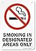 SmartSign-S-9626-PL â€œSmoking in Designated Areas Onlyâ€ Sign | 7