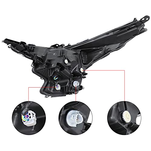 Dreenfl Led Fit For 16 17 18 Toyota Prius 2016 2017 2018 Toyota Prius Headlight Assemblies Left Driver Side (Chrome Housing Amber Reflector) #TOP4