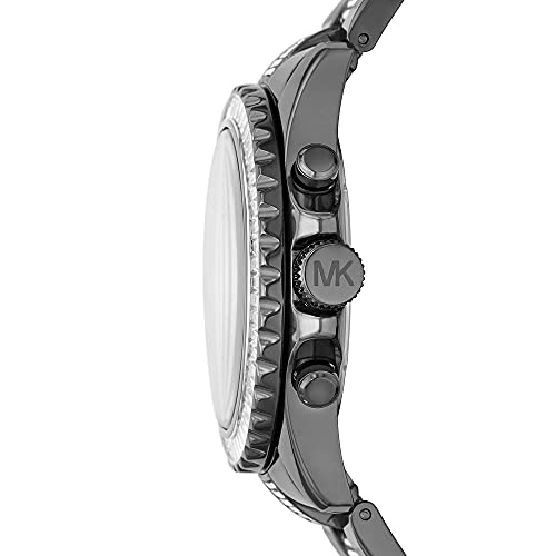 Michael Kors Damenuhr EVEREST, 42 mm Gehäusegröße, Chronographenwerk, Edelstahlarmband