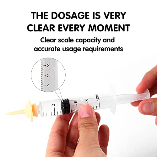 image for CZTNNZK 10PCS Pet Feeding Nipple-Contains 2 Syringes Silicone Material