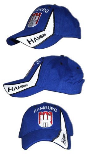 Preisvergleich Produktbild Flaggenfritze Cap / Kappe Deutschland Hamburg blau, Nation
