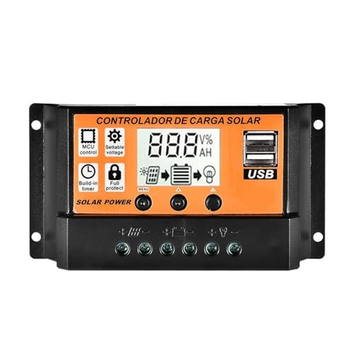 Panel solar Smart Life con controlador de carga 12V 24V inteligente y doble conexión USB 3