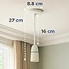 Status Ceiling Pendant Light Fitting, 6‑Inch White Bayonet (B22) Pendant for Ceiling, Pre‑Wired with Cord Grip, Indoor Lighting Fixture, S6INCPB4 #2