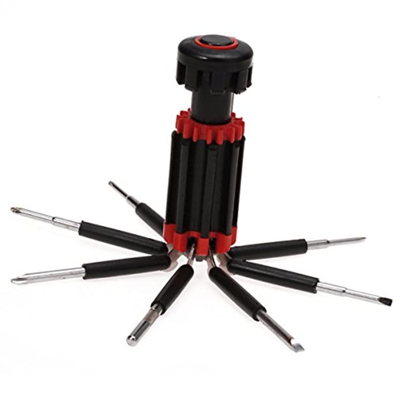 SagaSaveMultifunctional 8 in 1 Screwdriver Set with 6 LED Flashlight Light Portable Heavy Duty Repair Tools