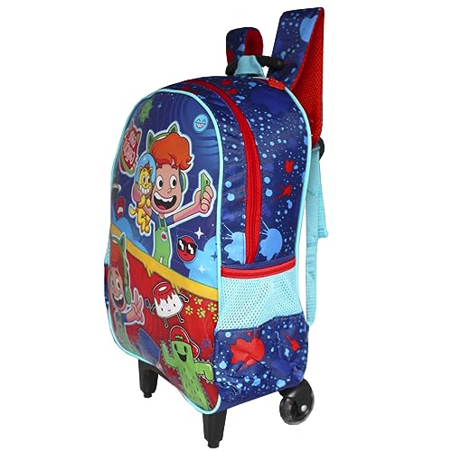 Mochila Escolar De Rodinhas Com Gorro Gato Galáctico Infantil