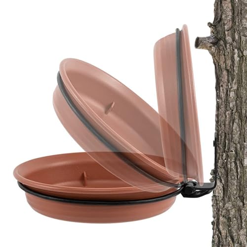 Alnicov 2Pcs Bird Feeders and Birdbaths,Balcony Railing Birdbath,Garden Birdbath, Bird Feeder,Balcony Railing,Round with Wall Bracket to Attract Wild Birds