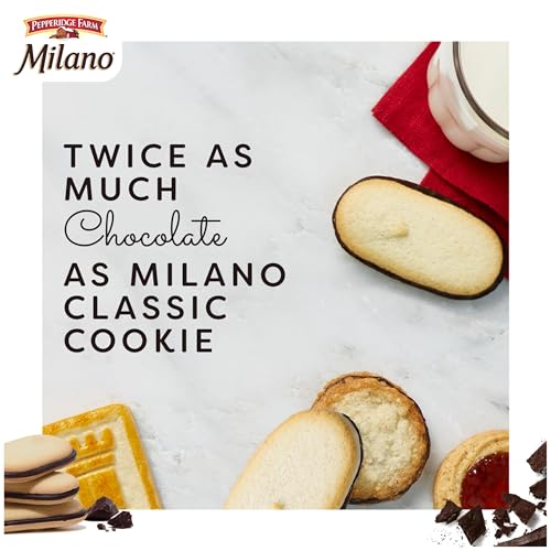 Image of Pepperidge Farm Milano Double Dark Chocolate Cookies, 7.5 OZ Bag (15 Cookies) (Pack of 2)