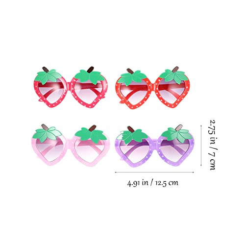 Toddler Strawberry Sunglasses - 4 Pairs Assorted Colors for Kids2