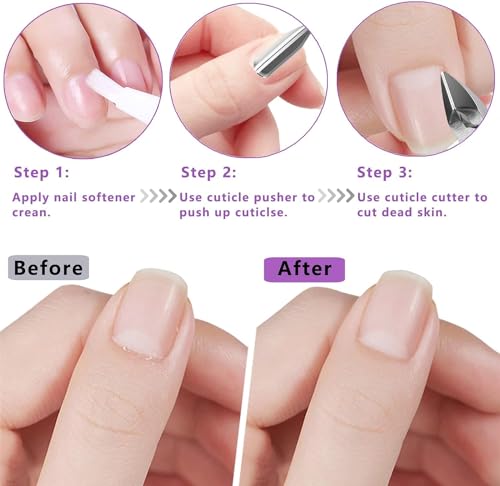 Cuticle-Trimmer-with-Cuticle-Pusher-and-Scissors-Cuticle-Remover-Professional-Durable-Pedicure-Manicure-Tools-Stainless-Steel-Cuticle-Nipper-Cutter-Clipper-for-Fingernails-and-Toenails-Pink
