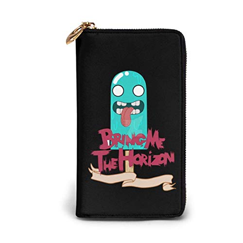 Preisvergleich Produktbild JHGFG Echtes Leder Geldbörsen mit Reißverschluss Geldbörse Reisetasche um Kartenhalter Organizer Clutch Bag Black