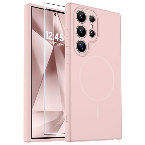 Coque Samsung S24 Ultra pour voyage et bureau, protection rose fine anti-choc
