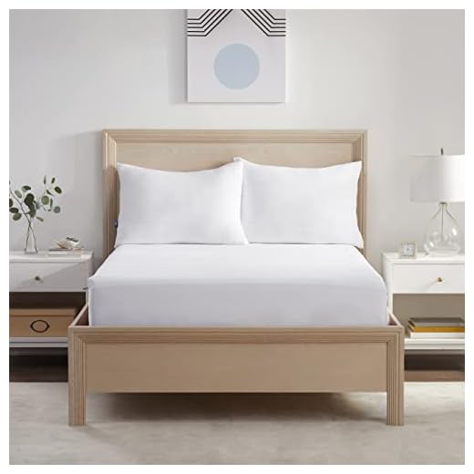 SERTA Power Chill Soft Comfort Stain Resistant & Waterproof Mattress Cover Protector with 15" Deep Pocket, Queen, White