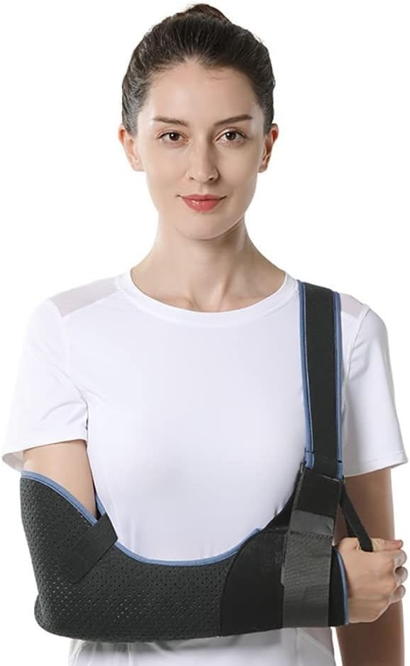 FoRes Medical Arm Sling Support Arm Sling Immobilizer Perforated Breathable Fabric Adjustable Tightness For Hand Injury, Broken Arm, Dislocated, Postoperative And Plaster Period (Size : X-Large)