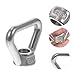SOLUSTRE Stainless Steel Triangular Eye Nut Heavy-Duty Threaded Lifting Ring Nut for Cargo Anti-Rust Tie Down Fastener High Tensile Strength for Industrial and Electrical Equipment