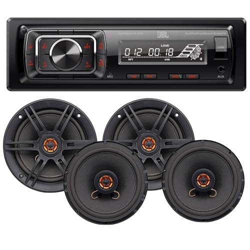 JBL Celebrity150 Single DIN Bluetooth Car Stereo Receiver w/USB/AUX/SD, Sub Output + 4X Audiobank...