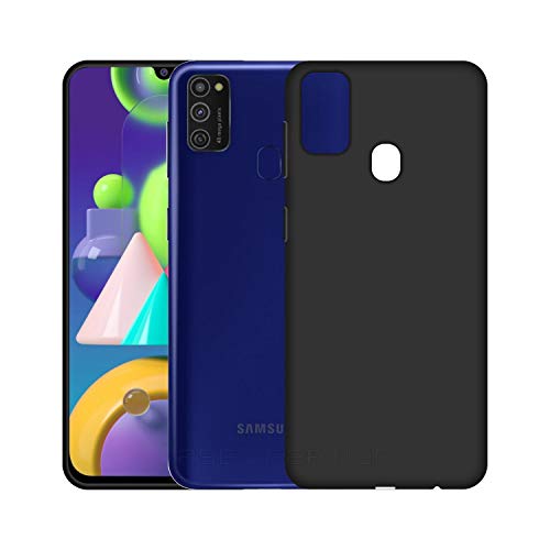 Image of Case Creation Luxurious OG Series for Samsung Galaxy M21 Case Cover,Anti-Dirty Slim Case Frosted Matte Cute Candy TPU Raised Bezel (Splash of Color) Back Cover for Samsung M21 -Black