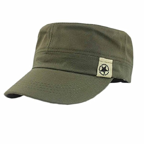 Gillberry Unisex Cap, Flat Roof Military Hat Cadet Patrol Bush Hat Baseball Cap (Army Green)