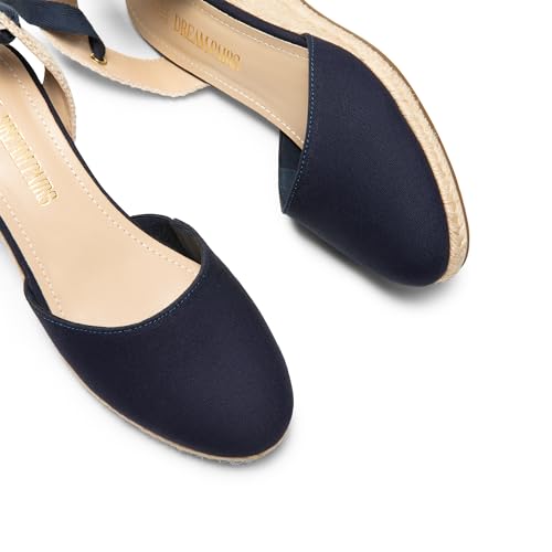 Image of DREAM PAIRS Espadrille Platform Wedge Sandals | Strappy Espadrille Platform Wedge Sandals, Comfortable Open Toe Sandals with Cushioned Insole and Ankle Strap Buckle