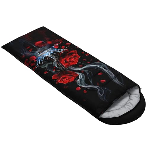 Image of QOOMO Ball Flower Camping Sleeping Bags,3 Season Warm & Cool Weather,Lightweight,Waterproof Sleeping Bags for Adults & Kids,Traveling,and Outdoors,Camping Gear Equipment