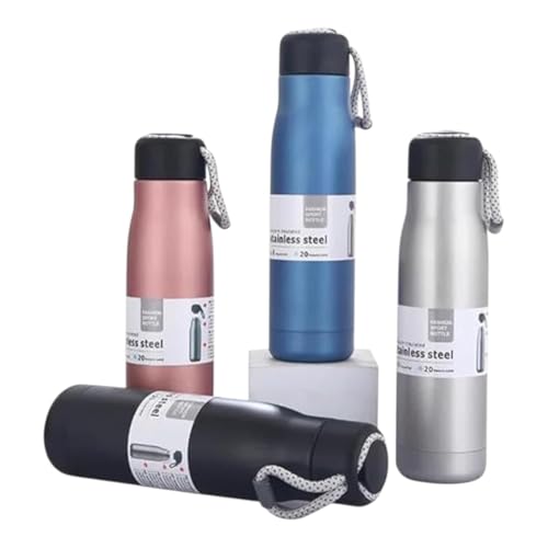 Image of HVK Enterprises Rassi Stainless Steel Water Bottle 500ml Double Wall Vacuum Insulated Flask BPA Free Leakproof Hot and Cold Water Bottle for School Office Gym Travel Random Color Pack of 1