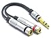 VITALCO 6.3mm Klinke Stecker Audio Splitter Adapter Stereo TRS Männlich auf 2X 6.3 Mono TS Weiblich Klinkenstecker Dual Buchse Adapterkabel Kabel Y-Kabel Mono.kultur günstig Kaufen-VITALCO 6.3mm Klinke Stecker Audio Splitter Adapter Stereo TRS Männlich auf 2X 6.3 Mono TS Weiblich Klinkenstecker Dual Buchse Adapterkabel Kabel Y-Kabel