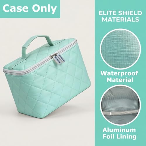 Image of Hand Mixer Storage Case for KitchenAid 5, 6, 7 and 9 Speed Mixers | Portable Design With Carry Handle For Home Bakers, Kitchen Storage, Baking Classes And Travel, Green - Case Only