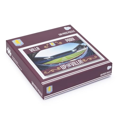 Official Licensed Aston Villa 500 Piece Jigsaw Puzzle of Villa Park, Green, Claret, Sky Blue - Image 3