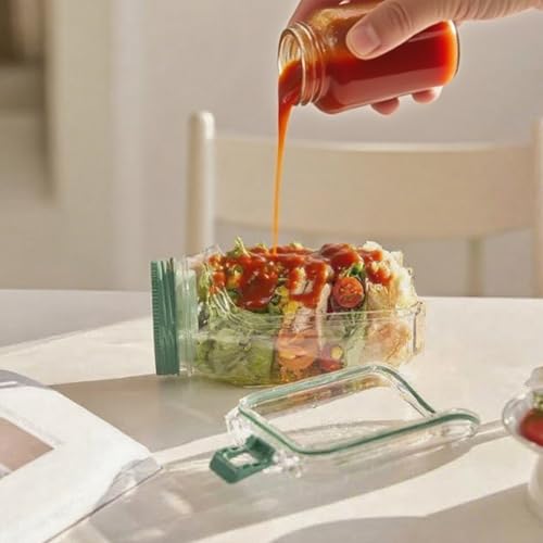 Salad Pod Container, Vertical Layering Salad Pod Built-In Bowl Design, Containers Plastic Interval Salads Box with Leak Proof SaladsSauce Dressing Case,Portable Fresh Salads Storage for Lunch, Fruit - Cosy Home Interiors Salad Pod Container, Vertical Layering Salad Pod Built-In Bowl Design, Containers Plastic Interval Salads Box with Leak Proof SaladsSauce Dressing Case,Portable Fresh Salads Storage for Lunch, Fruit - Image 9