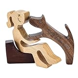 Cadeau parfait : la décoration sculptée en bois est le cadeau de vacances ou d'anniversaire pour les amoureux des chiens, les amoureux, les collègues, les amis et la famille.