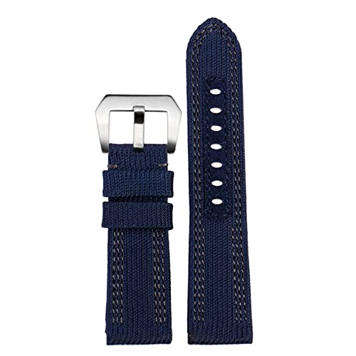 Bracelet de montre Panerai en nylon et cuir haute finition pour modèles PAM111 PAM441 - 24mm