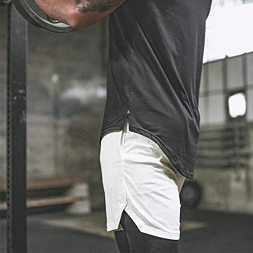 Homens 2-em-1 Shorts de corrida Esporte Hip Fitness Fitness Leve Treinamento de Yoga Deste do esport