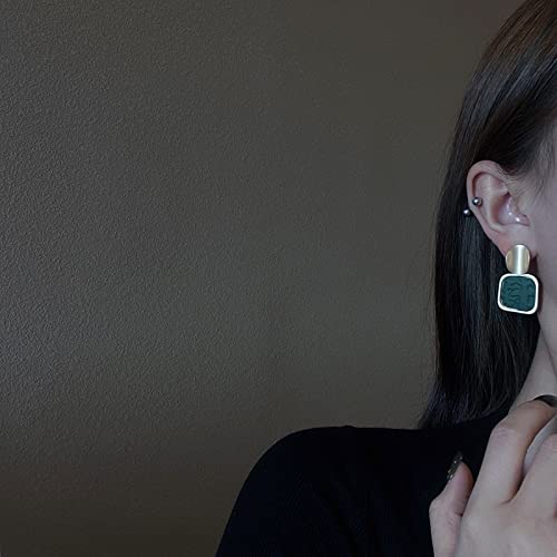 Boucles d'oreilles carrées tendance en alliage pour bijoux de fête