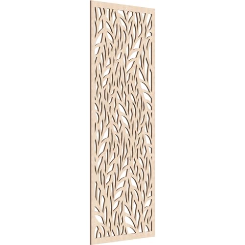 Image of Ortonville Decorative Pierced Fretwork Wood Wall Panels, 27 3 /8 inchW x 69 3 /8 inchH x 3 /8 inchT, Red Oak