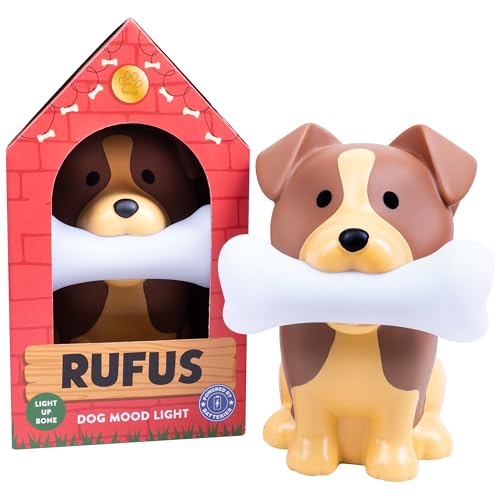 Fizz Creations Rufus The Dog Mood Light. Kawaii Nursery Decor. Soft Glow Night Light. Dog Lover Gift. Battery Operated.