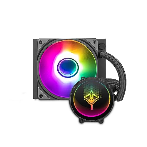 YEYIAN Sistema de Refrigeración Líquida para CPU Serie PC Gaming para Ordenador de Sobremesa Silencioso | 1 Ventiladores RGB 120mm | 2000 RPM | (Nuevo 2023)