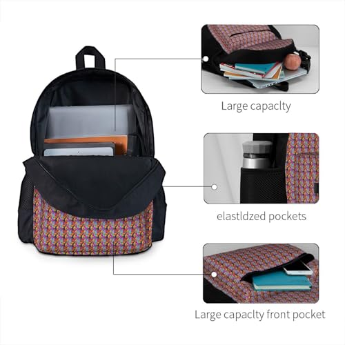 Mochila para adulto con estampado acústico y guitarras, resistente al agua miniatura 4