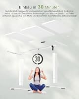 JUMMICO Höhenverstellbarer Schreibtisch 140 x 60 cm, USB-A-Anschluss – Ansicht 9