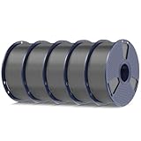 SUNLU Paquete de 5 filamentos PLA+ para impresora 3D de 5 kg, filamento PLA Plus de 1.75 mm, dureza mejorada 3D, precisión dimensional +/- 0.02 mm, filamento PLA+ de 5 kg, 2.2 libras por carrete (2.2