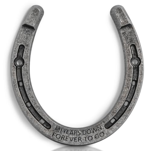 Product Image of the Horseshoe 6th Anniversary Iron Gifts for Couple, 6 Year Wedding Anniversary Iron Gift for Her Him Wife Husband Traditional Handcrafted Engraved Unique Decor Horseshoe Represents Good Luck, Strength