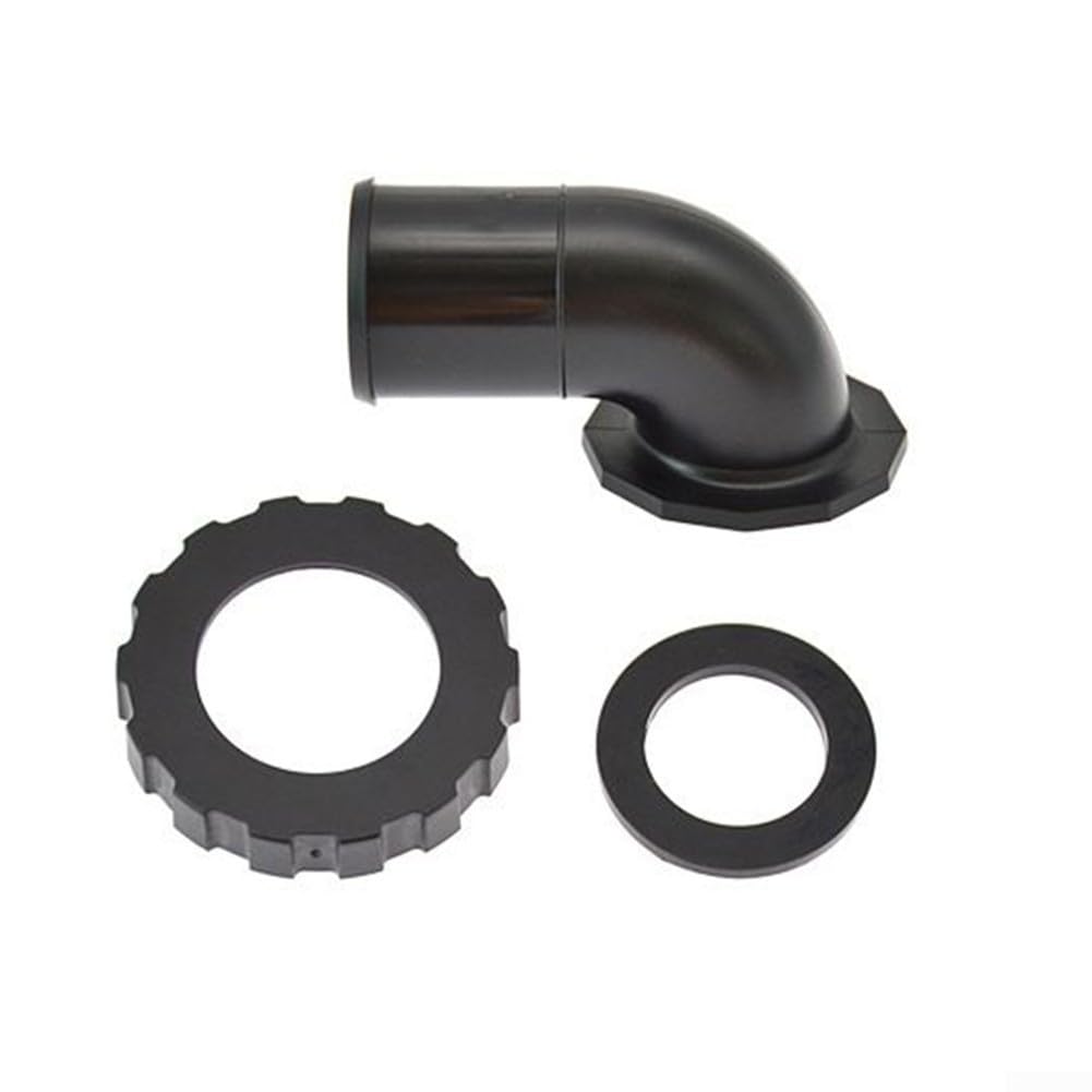 Gdfnmogo Conector de manguera BC de buceo con codo de tubo y accesorio de inflador de vías respiratorias, construcción de nailon de alta resistencia con arandela de goma y juego de tuercas, se adapta