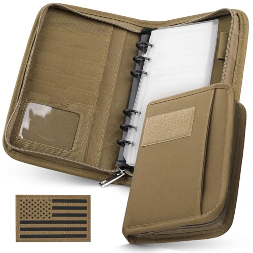 WYNEX Tactical Notebook Padfolio Ring Binder - Refillable...