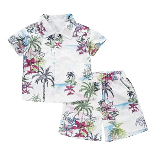 Conjunto hawaiano de 2 piezas para niños que evita el calor con su camisa transpirable #26