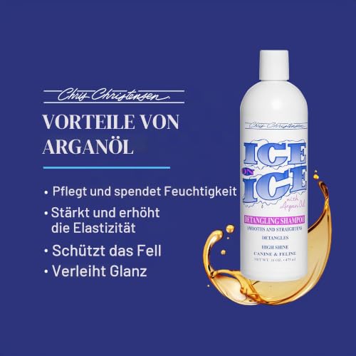 Chris Christensen Ice On Ice Shampoo - Tiefenreinigung und Glanz für das Haar | Professionelle Haarpflege, 473ml