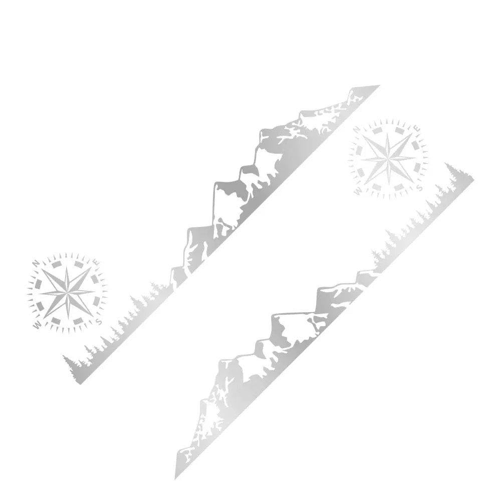 Dabhuoc Matt Silver For Ford Transit Mk6 Mk7 Mk8 Tuning Accessories Compass Graphics Vinyl Film Decals(,L3)