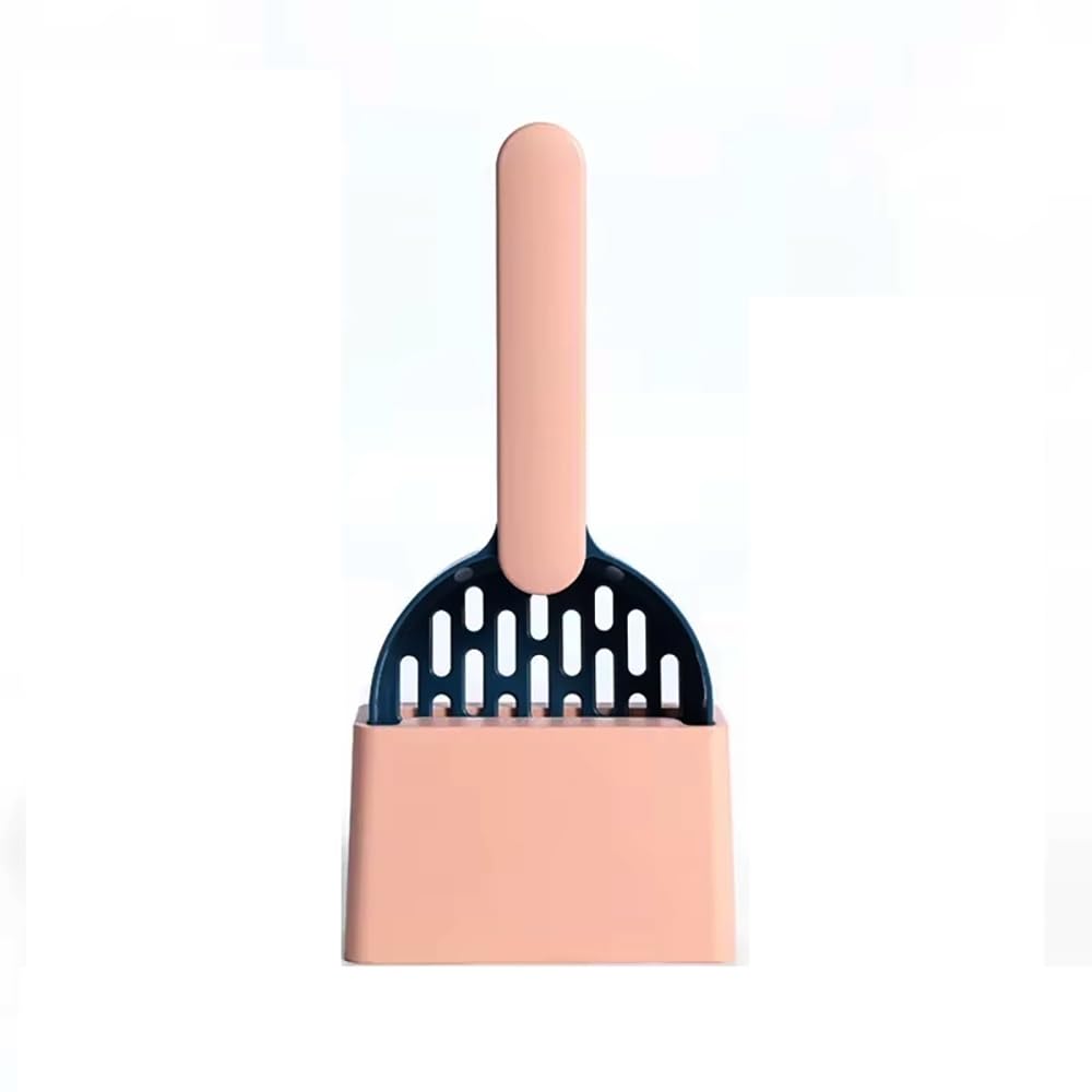 Paletta for Lettiera for Gatti con Supporto | Storage base, easy to clean, suitable for litter boxes(Pink)