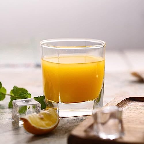 Image of WRINGO 230ml Italian Premium Juice Glasses and Transparent Water Glass Medium Size Tumbler Glasses for Drinking Water and Cocktails, Diamond Design Glass Water Glass Set of 6 (Opera A, Set of 6)