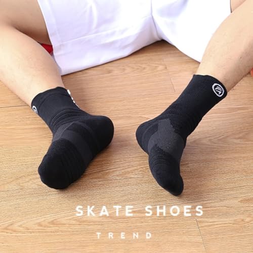 Proberos® 3 Pairs Professional Sport Socks for Men, Breathable Cricket Socks, Anti-slip Sole Design, Towel Cushioning Athletic Sports Socks For Basketball, Football, Running, Cycling, Workout 7 41tJyZpfMpL