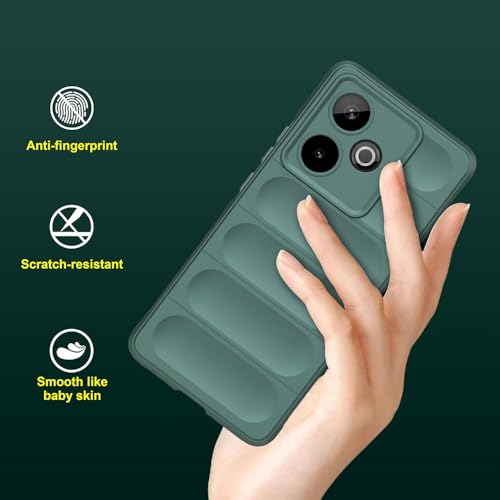 Image of Back Cover for Realme GT 7 5G / GT 7T 5G | Full Camera Protection | Liquid Silicon Case | Flexible Bumper Case for Realme GT 7 5G / GT 7T 5G (Green)